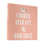 Unicorns 3 Ring Binder - Full Wrap - 1" (Personalized)