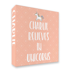 Unicorns 3 Ring Binder - Full Wrap - 2" (Personalized)