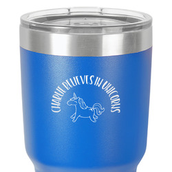 Unicorns 30 oz Stainless Steel Tumbler - Royal Blue - Double-Sided (Personalized)