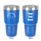 Unicorns 30 oz Stainless Steel Ringneck Tumbler - Blue - Double Sided - Front & Back