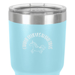 Unicorns 30 oz Stainless Steel Tumbler - Teal - Single-Sided (Personalized)