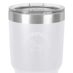 Unicorns 30 oz Stainless Steel Tumbler - White - Double-Sided (Personalized)