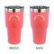 Unicorns 30 oz Stainless Steel Tumbler - Coral - Double Sided (Personalized)