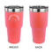 Unicorns 30 oz Stainless Steel Ringneck Tumblers - Coral - Single Sided - APPROVAL