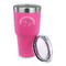 Unicorns 30 oz Stainless Steel Ringneck Tumblers - Pink - LID OFF