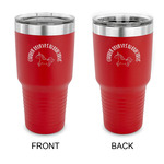 Unicorns 30 oz Stainless Steel Tumbler - Red - Double Sided (Personalized)