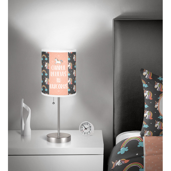 Unicorns 7 inch drum lamp shade - in room