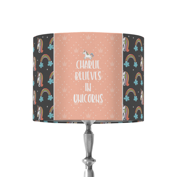 Custom Unicorns 8" Drum Lamp Shade - Fabric (Personalized)