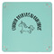 Unicorns 9" x 9" Teal Leatherette Snap Up Tray - APPROVAL