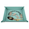 Unicorns 9" x 9" Teal Leatherette Snap Up Tray - STYLED