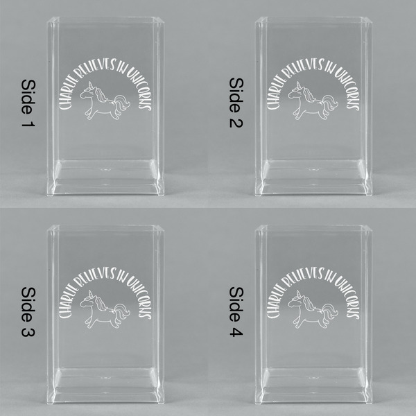 Unicorns Acrylic Pen Holder - All Sides