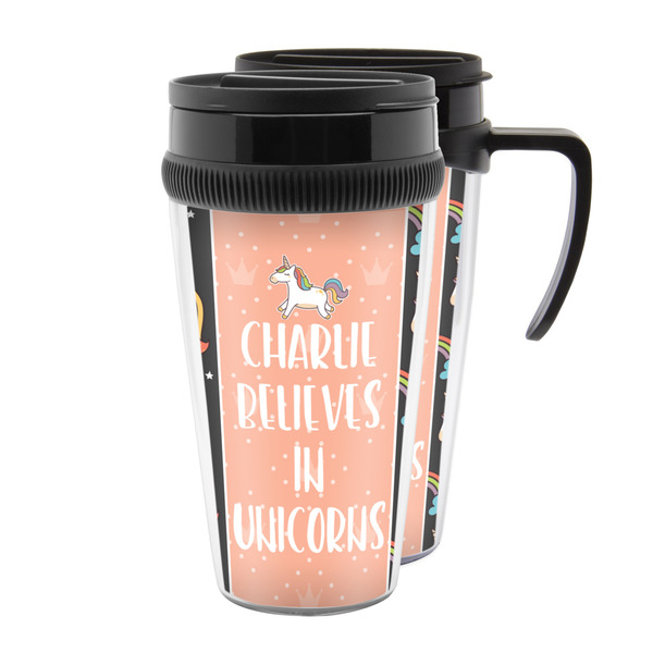 Custom Unicorns Acrylic Travel Mug (Personalized)