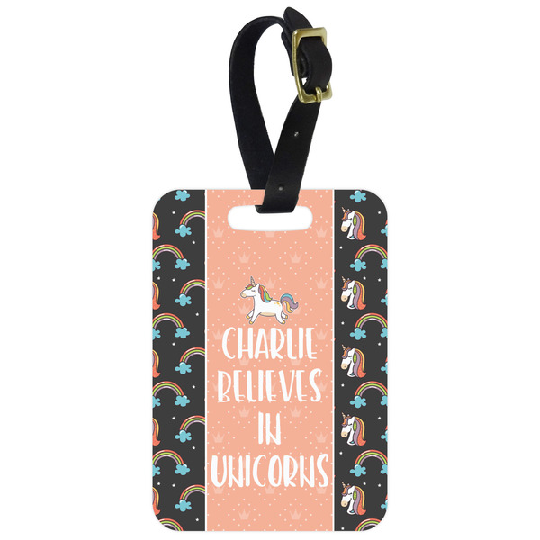 Custom Unicorns Metal Luggage Tag w/ Name or Text