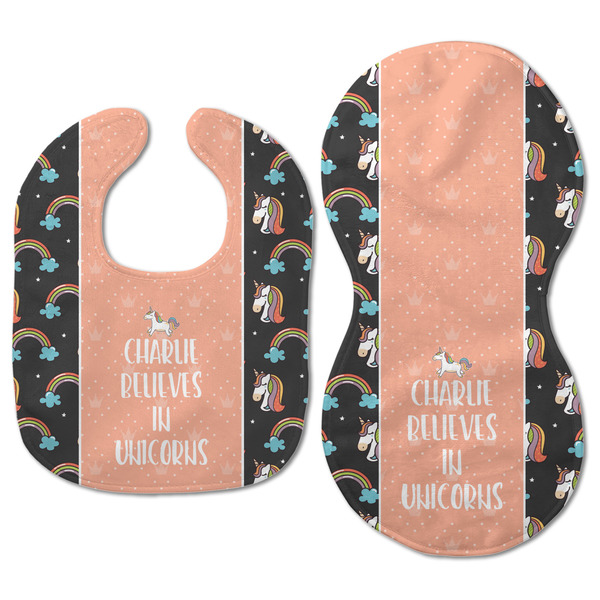 Unicorns Baby Bib & Burp Set - Approval (new bib & burp)