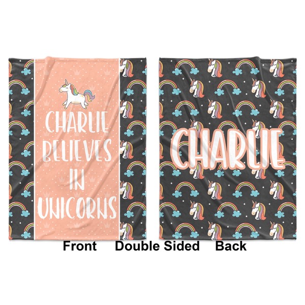 Unicorns Baby Blanket (Double Sided - Printed Front and Back)