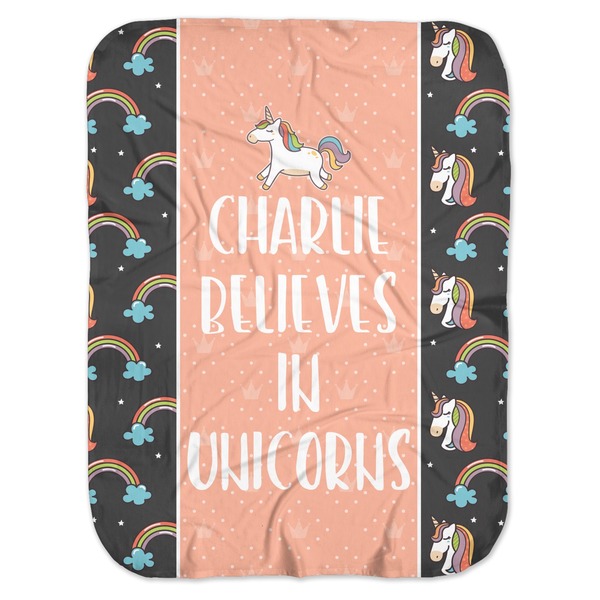 Custom Unicorns Baby Swaddling Blanket (Personalized)