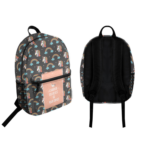 Unicorns Backpack front and back - Apvl