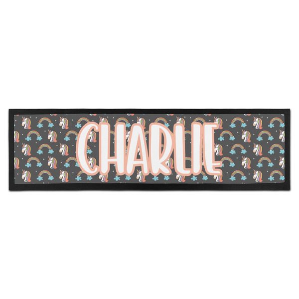 Custom Unicorns Bar Mat - Large (Personalized)