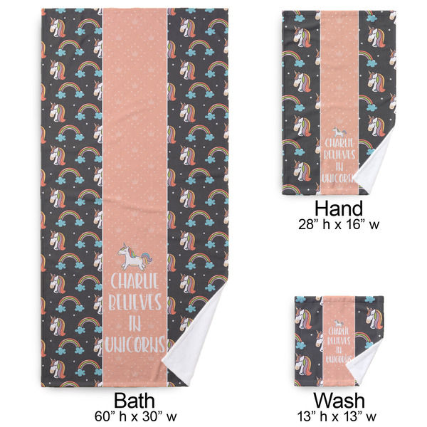 Unicorns Bath Towel Sets - 3-piece - Approval