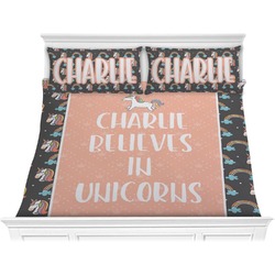 Unicorns Comforter Set - King (Personalized)