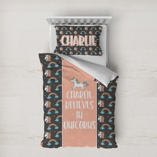 Custom Unicorns Duvet Cover Set - Twin XL (Personalized)