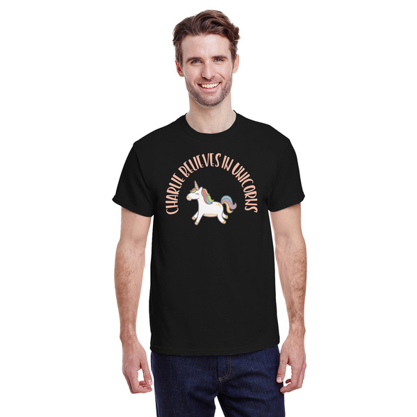 Custom Unicorns T-Shirt - Black - Large (Personalized)