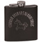 Unicorns Black Flask - Engraved Front
