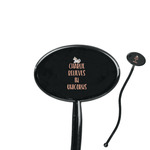 Unicorns 7" Oval Plastic Stir Sticks - Black - Double Sided (Personalized)