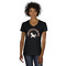 Unicorns Black V-Neck T-Shirt on Model - Front