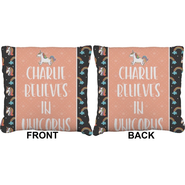 Unicorns Burlap Pillow Approval