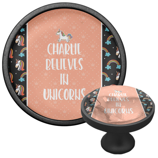 Unicorns Cabinet Knob - Black - Multi Angle