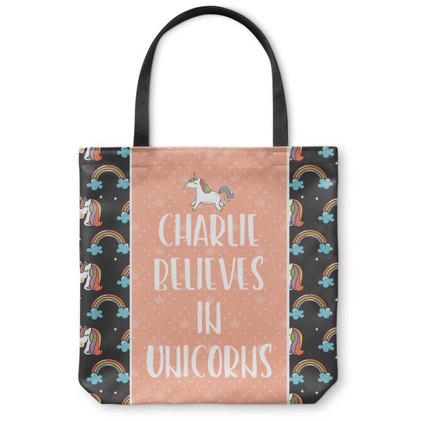 Custom Unicorns Canvas Tote Bag (Personalized)