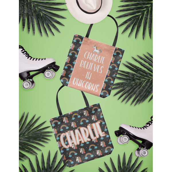 Unicorns Canvas Tote Lifestyle Front and Back