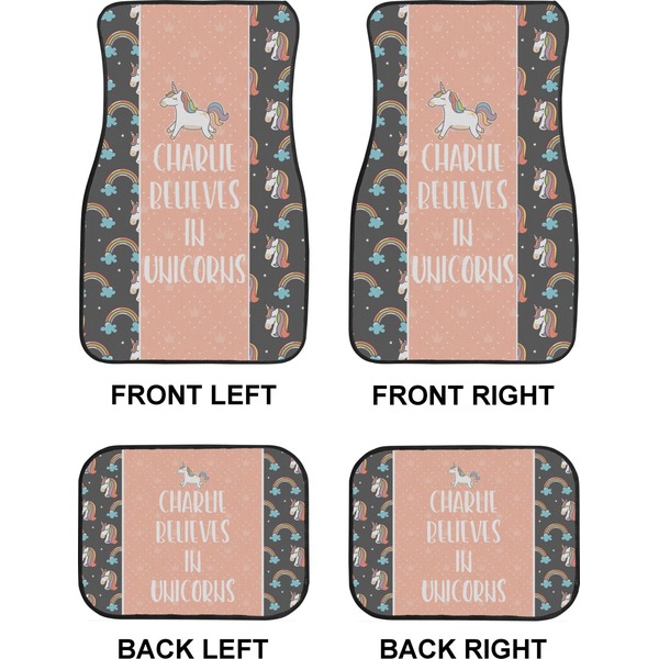 Unicorns Car Floor Mats Set (2F + 2B)