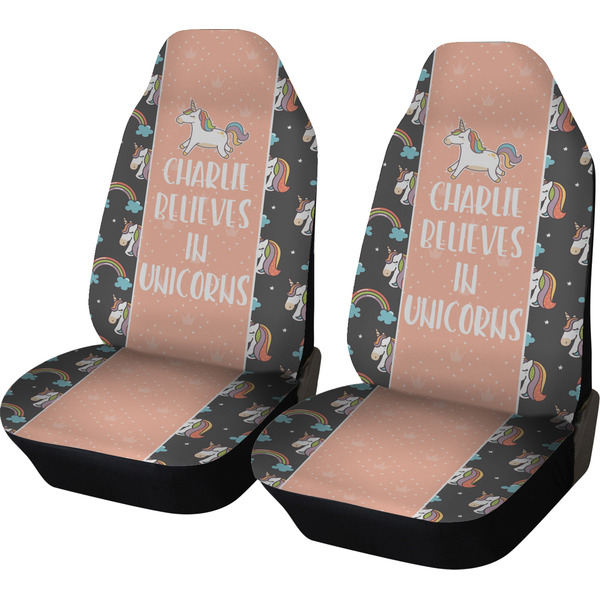 Custom Unicorns Car Seat Covers (Set of Two) (Personalized)