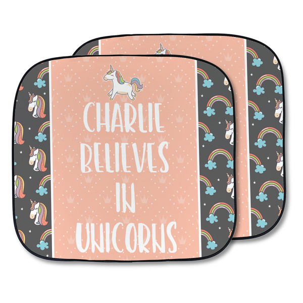 Custom Unicorns Car Sun Shade - Two Piece (Personalized)