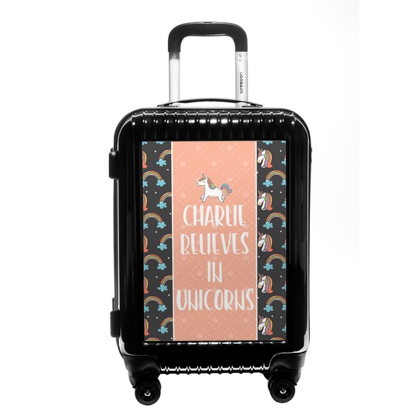 Custom Unicorns Carry On Hard Shell Suitcase (Personalized)