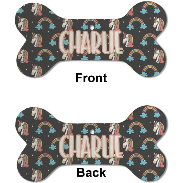 Unicorns Ceramic Flat Ornament - Bone Front & Back (APPROVAL)