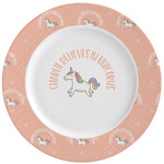 Unicorns Ceramic Dinner Plates (Set of 4) (Personalized)