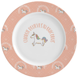 Unicorns Ceramic Dinner Plates (Set of 4) (Personalized)
