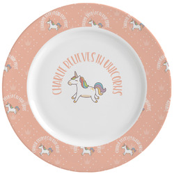 Unicorns Ceramic Dinner Plates (Set of 4) (Personalized)