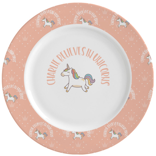 Custom Unicorns Ceramic Dinner Plates (Set of 4) (Personalized)