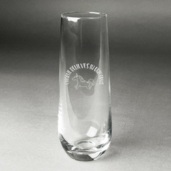 Unicorns Champagne Flute - Stemless Engraved - Single (Personalized)