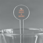 Unicorns 5.5" Round Plastic Stir Sticks - Clear (Personalized)