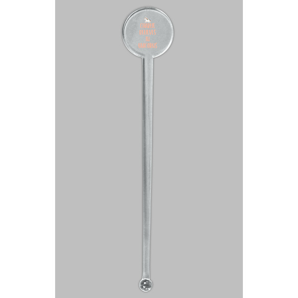 Unicorns Clear Plastic 7" Stir Stick - Round - Single Stick