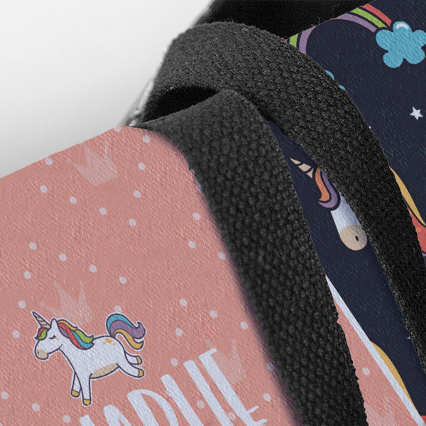 Unicorns Closeup of Tote w/Black Handles