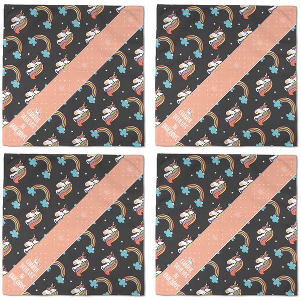 Unicorns Cloth Napkins - Personalized Dinner (APPROVAL) Set of 4