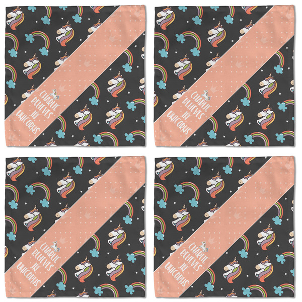 Unicorns Cloth Napkins - Personalized Lunch (APPROVAL) Set of 4
