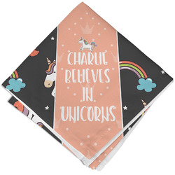 Unicorns Cloth Cocktail Napkin - Single w/ Name or Text
