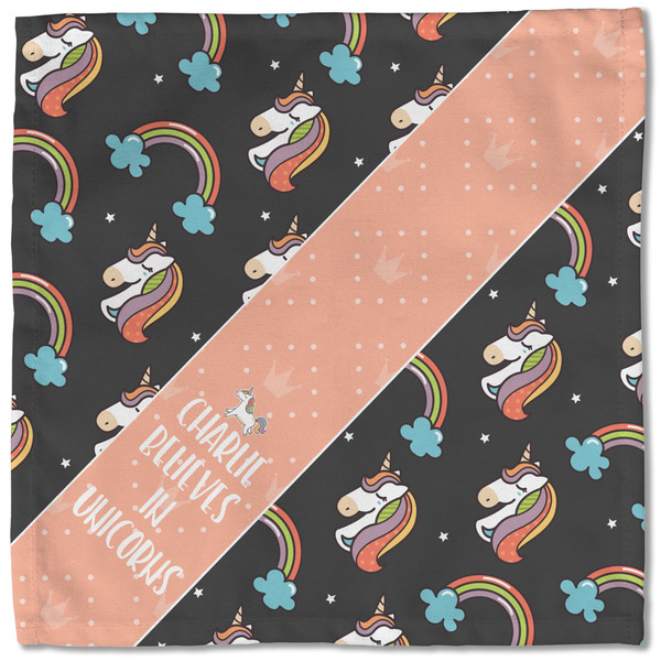 Unicorns Cloth Napkins - Personalized Lunch (Single Full Open)